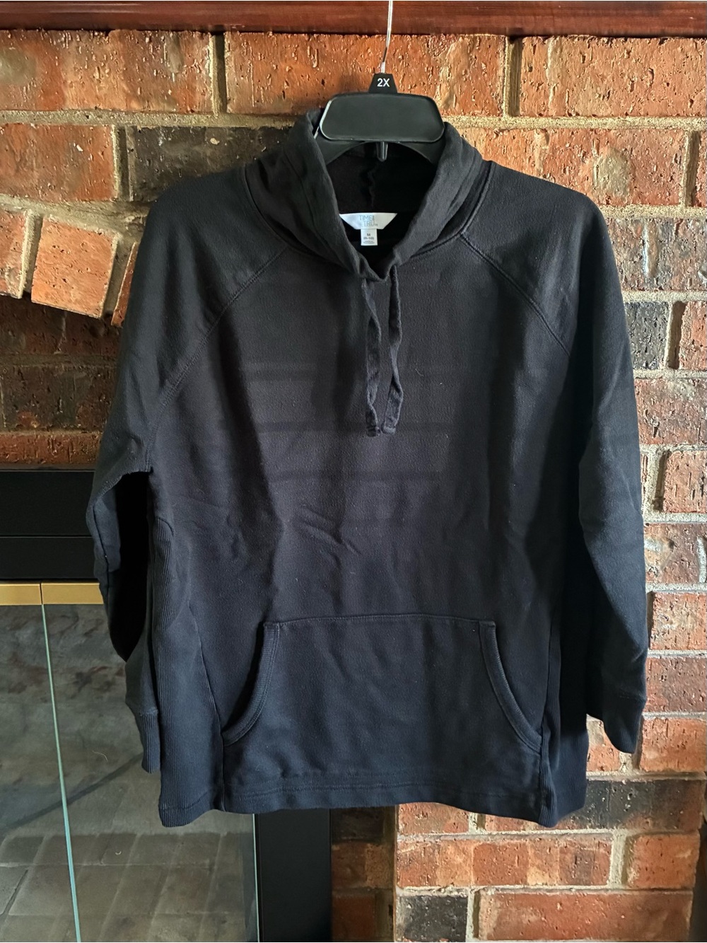 Time and Tru Black Mock Turtleneck Pullover